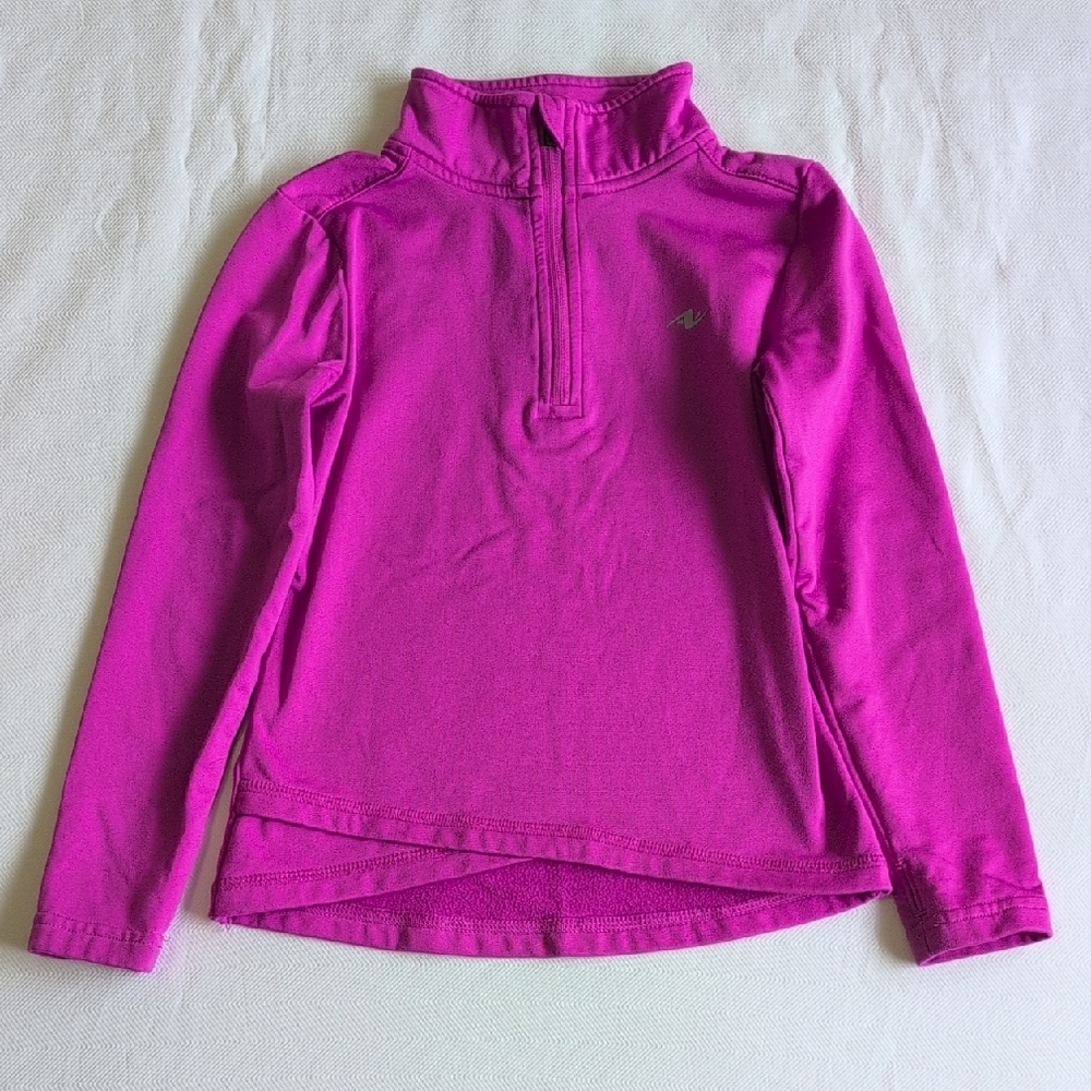 athletic works girls fleece-lined activewear popover sweatshirt size XS 4/5